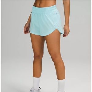 NWOT Track That High-Rise Lined Short 3" Icing Blue Size 2